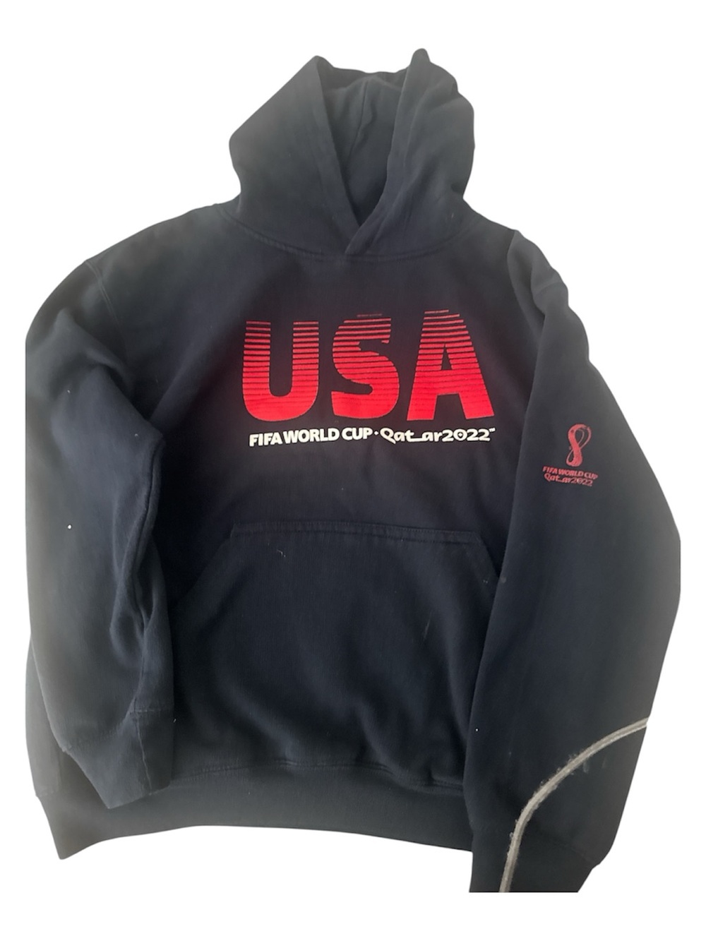 Kids Black USA FIFA World Cup 2022 Crewneck Hoodie